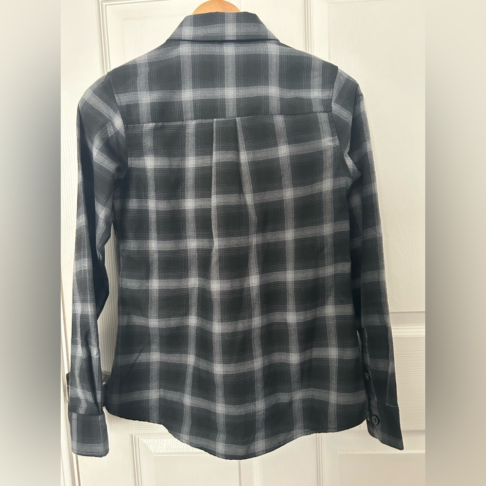 DIXXON The Continental Black and Gray Plaid Button Down Long Sleeve NWT - Picture 4 of 4
